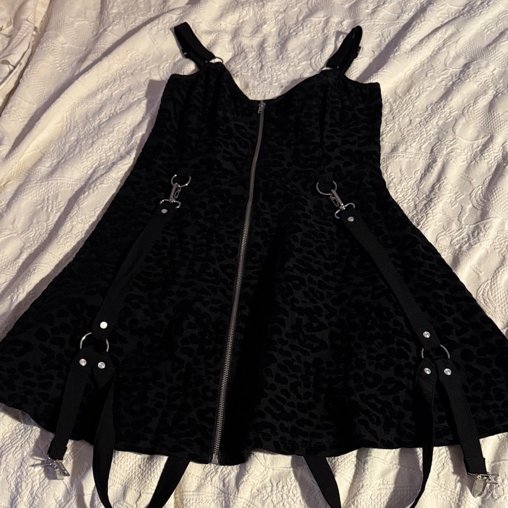 Killstar Midnight Leopard Print Dress